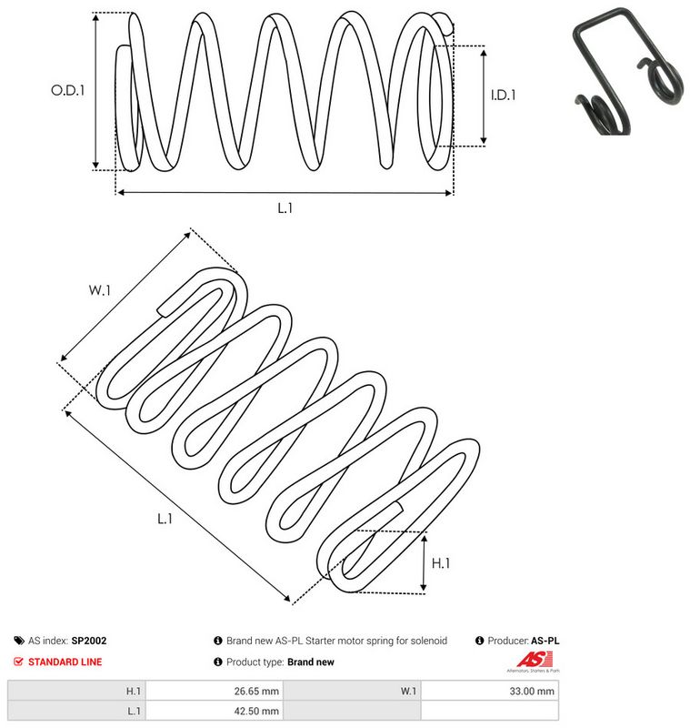 AS-PL SP2002 Repair Kit, starter