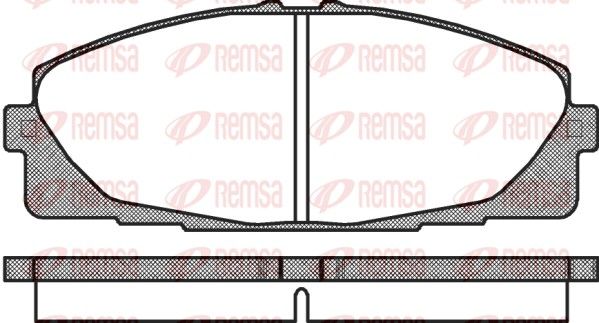 Комплект гальмівних накладок, дискове гальмо, Remsa 1325.00