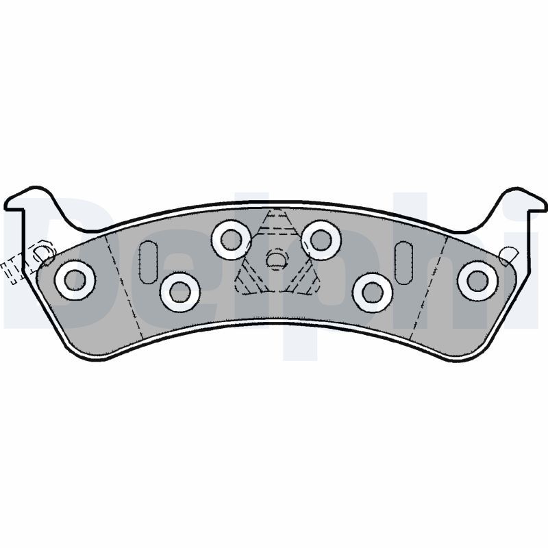 Комплект гальмівних накладок, дискове гальмо, Delphi LP1184