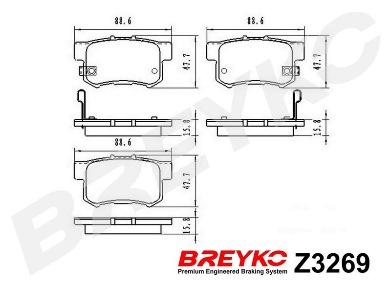 DAVID VASCO Z3269 Brake Pad Set, disc brake