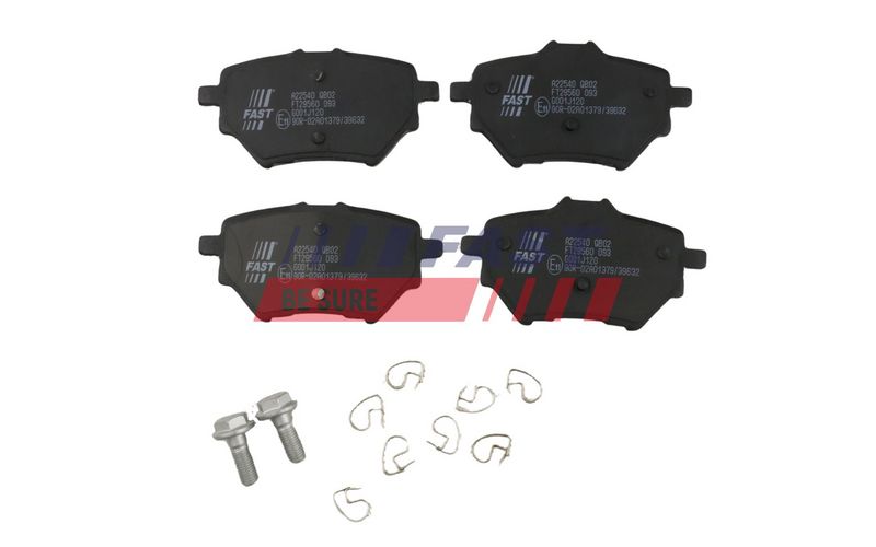 FAST FT29560 Комплект гальмівних накладок, дискове гальмо