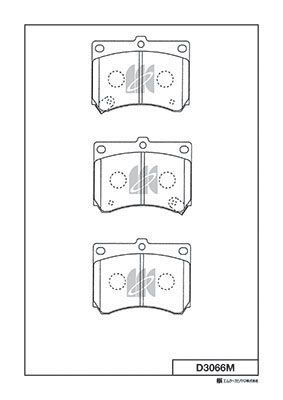 Комплект гальмівних накладок, дискове гальмо, Kashiyama D3066M