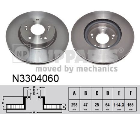 NIPPARTS féktárcsa N3304060