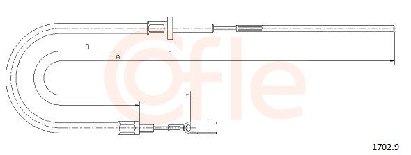 Тросовий привод, привод зчеплення, Iveco Daily/Fiat Ducato 85-99, Cofle 1702.9