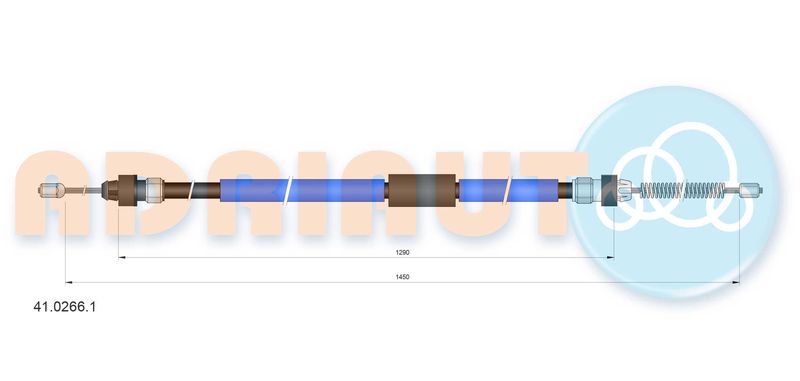 Тросовий привод, стоянкове гальмо, Adriauto 41.0266.1