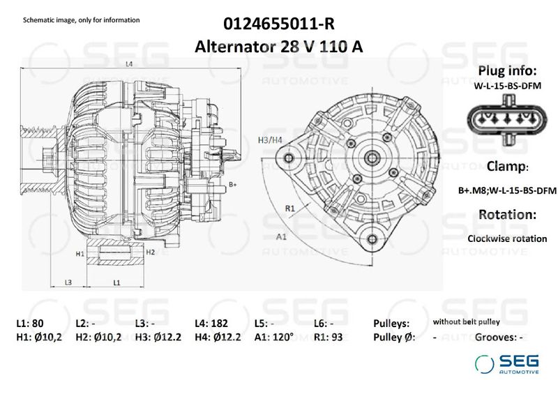 generátor 0124655011-R