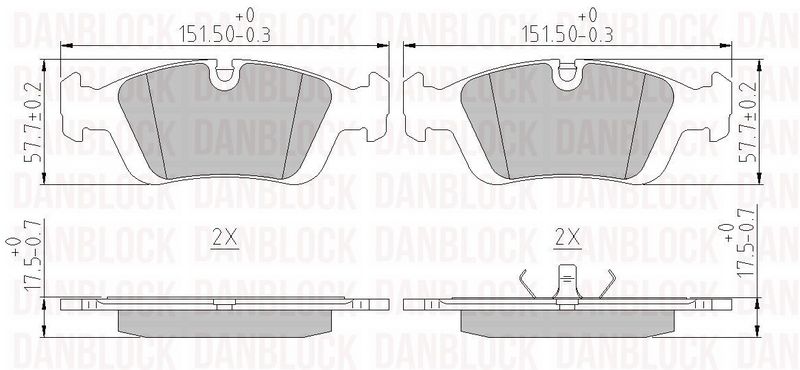 DANBLOCK Remblokkenset, schijfrem