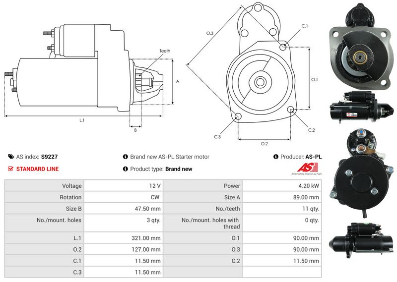 AS-PL S9227 Starter