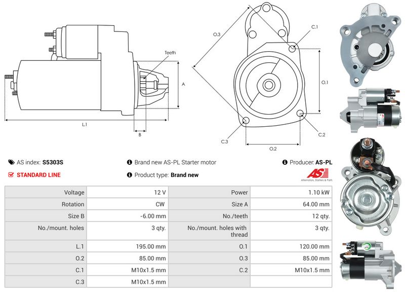 AS-PL S5303S Starter