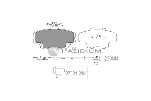 ASHUKI by Palidium fékbetétkészlet, tárcsafék P1-1003
