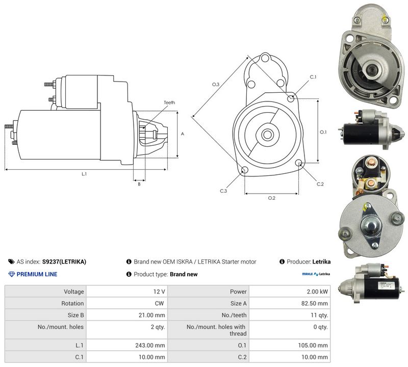 AS-PL S9237(LETRIKA) Starter