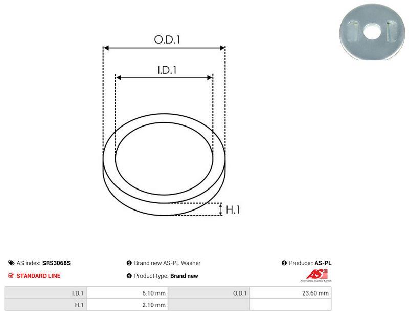 AS-PL SRS3068S Repair Set, alternator