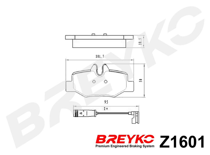 DAVID VASCO Z1601 Brake Pad Set, disc brake