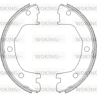 Комплект гальмівних колодок, стоянкове гальмо, Woking Z471200
