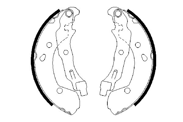 BOSCH 0 986 487 668 Brake Shoe Set