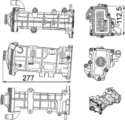 Радіатор, система рециркуляції вг, Mahle CE23000P