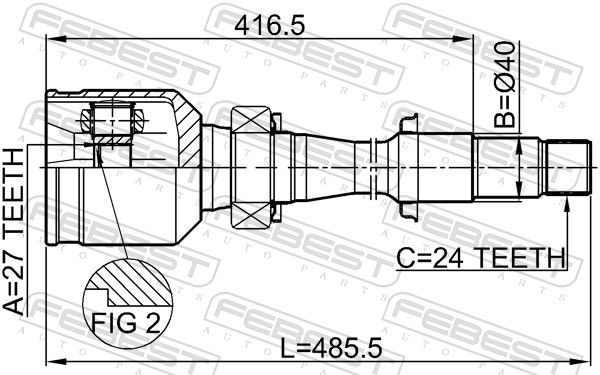 FEBEST 0111-MCV30RH Joint Kit, drive shaft