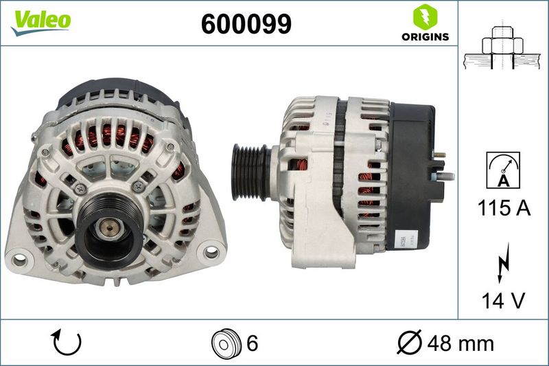 VALEO Dynamo / Alternator 600099