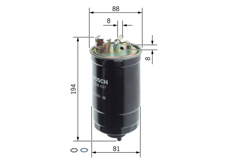 Kütusefilter, BOSCH 0 450 906 437