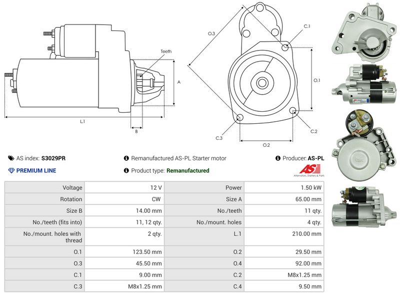 AS-PL S3029PR Starter