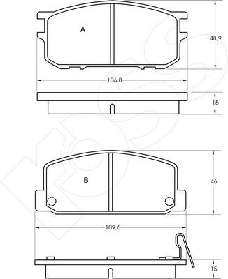 1-GNC R-167 - Brake Pad Set, disc brake