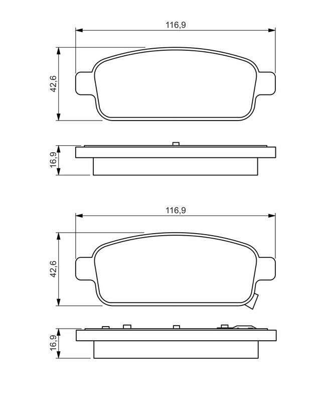 Set placute frana,frana disc 0 986 495 259 BOSCH