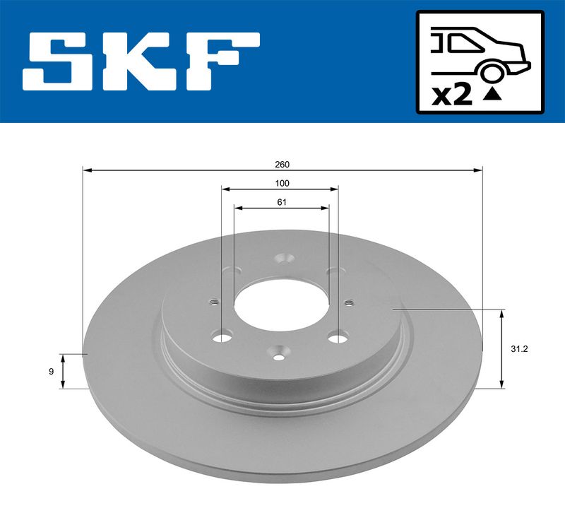 SKF VKBD 91128 S2 Brake Disc