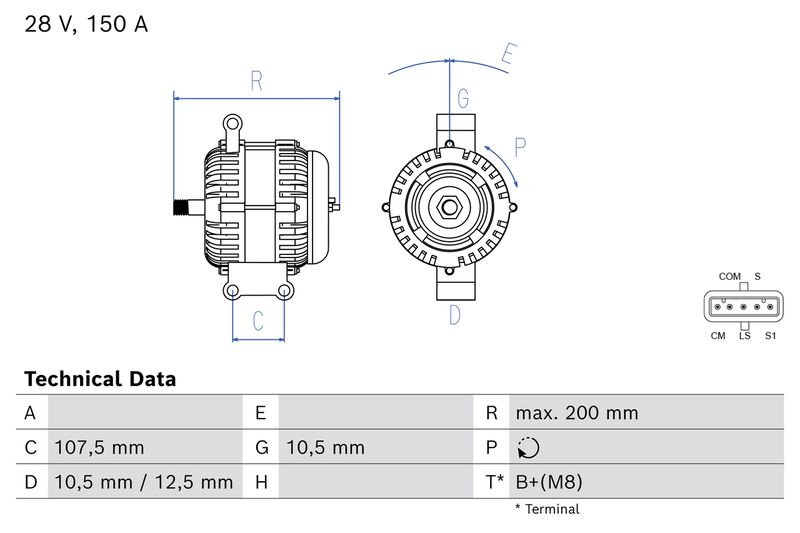 Bosch Alternator 0 986 087 220