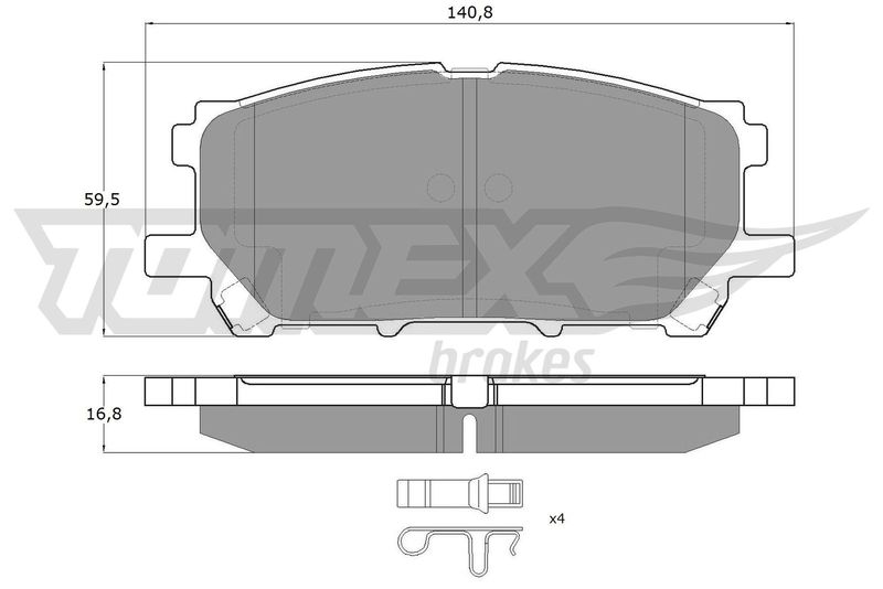 TOMEX Brakes fékbetétkészlet, tárcsafék TX 17-63