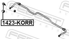 FEBEST 1423-KORR Link/Coupling Rod, stabiliser bar