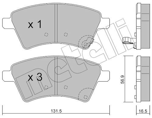 Plaquettes+de+frein+à+disque METELLI 22-0702-0