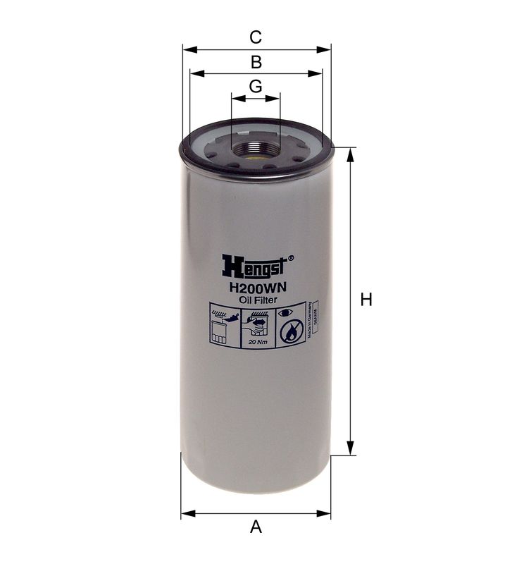Olejový filtr H200WN