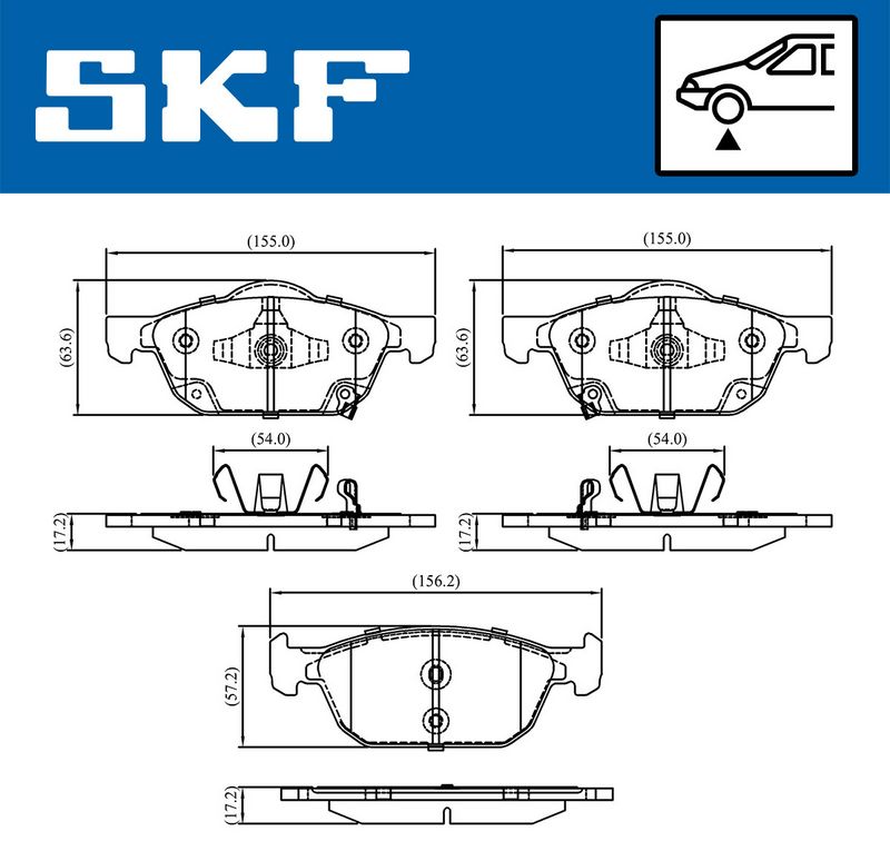 SKF VKBP 80320 A Brake Pad Set, disc brake