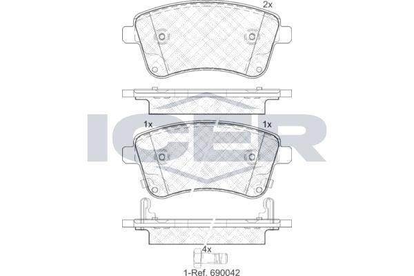 ANDEL 181985 - Brake Pad Set, Disc Brake