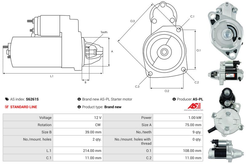 AS-PL S6261S Starter