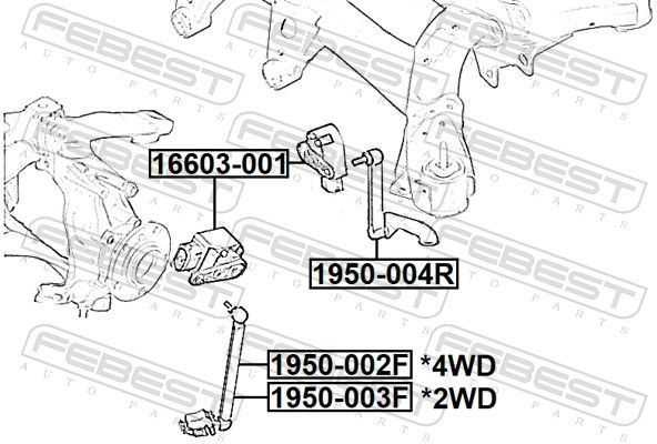 FEBEST 1950-004R Control Arm Coupling Rod, level control