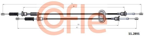 Тросовий привод, коробка передач, Cofle 92.11.2891