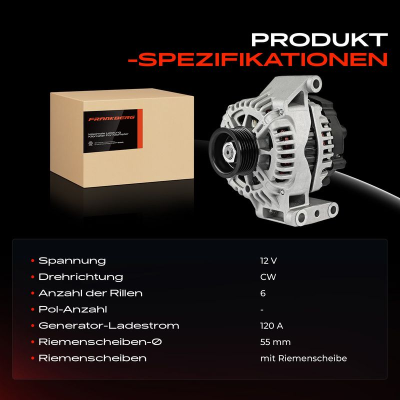 Frankberg 5481FB0032245 Alternator