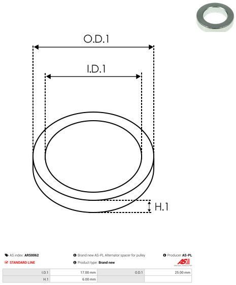 AS-PL ARS0062 Repair Set, alternator