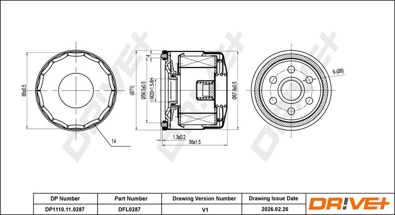Filtru ulei DP1110.11.0287 Dr!ve+