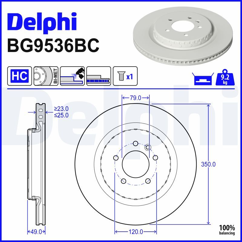 DELPHI Тормозной диск
