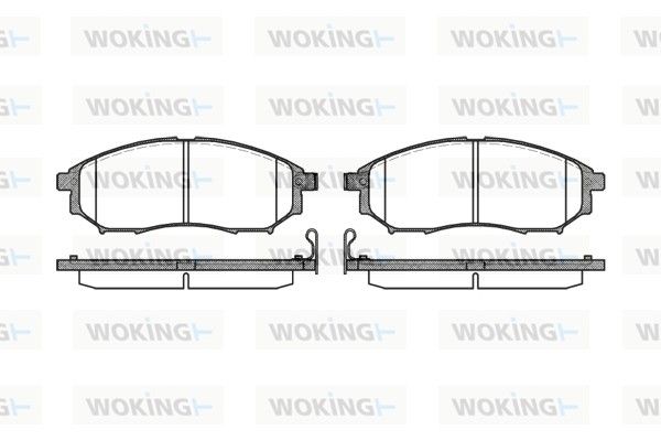 Комплект гальмівних накладок, дискове гальмо, Woking P952314