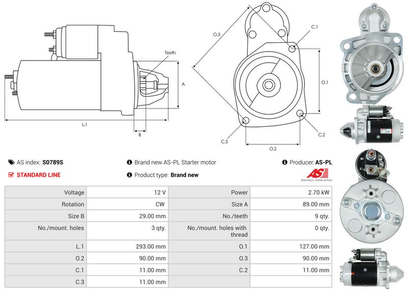 AS-PL S0789S Starter