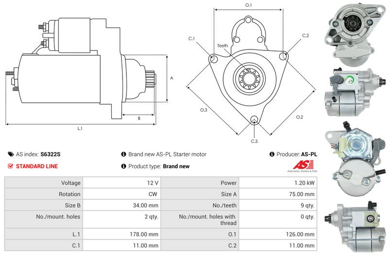 AS-PL S6322S Starter