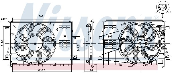 NISSENS ventilátor, motorhűtés 85973