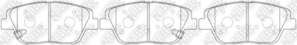 Комплект гальмівних накладок, дискове гальмо, Nibk PN0536