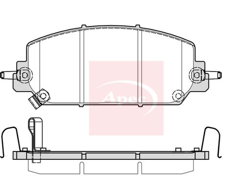APEC Brake Pad Set, disc brake PAD2383