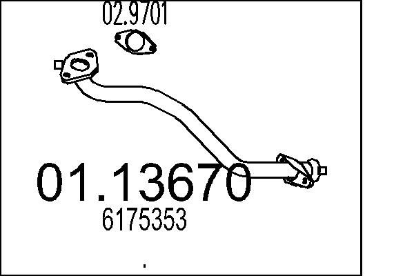 MTS kipufogócső 01.13670