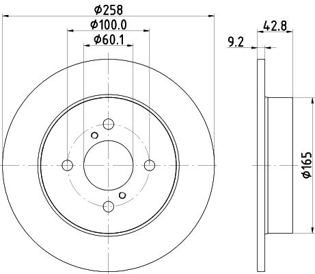 HELLA 8DD 355 122-521 Brake Disc