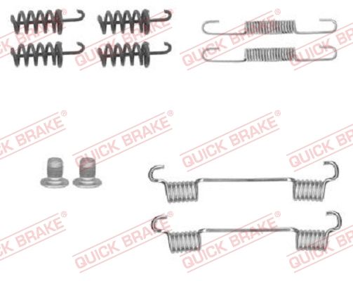 QUICK BRAKE tartozékkészlet, rögzítőfék pofa 105-0874